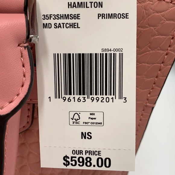 Michael Kors Hamilton Medium
Satchel Crossbody Croc Embossed
Primrose Pink - Picture 16 of 16